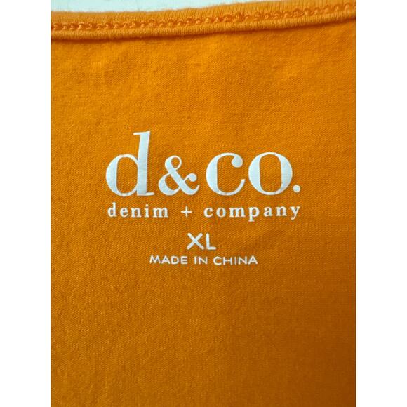 D&Co. Denim & Company Extra Large Tangerine Orange Tank Top. - Picture 3 of 4